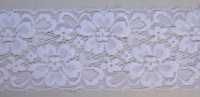 Elastic Lace 5.5-6cm (50 m), White